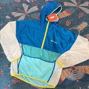 Cotopaxi Teca 1/2 zip Colorblock Windbreaker Jacket in blue XS fits S and some M